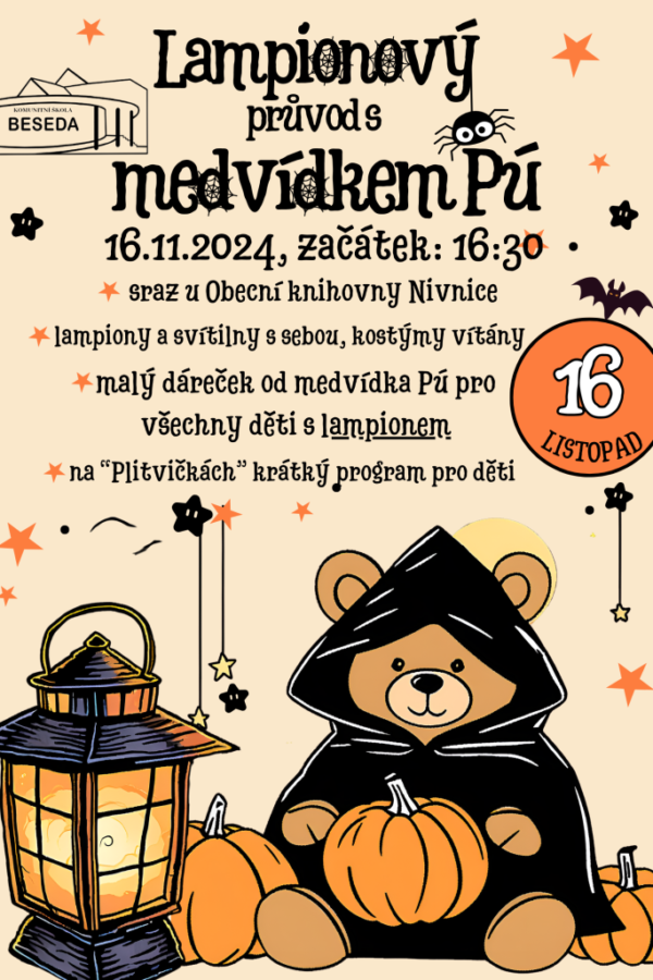 Lampionový průvod s Medvídkem Pú