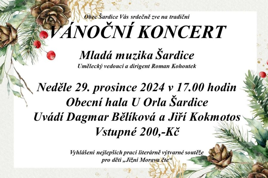 Vánoční koncert Mladá muzika Šardice