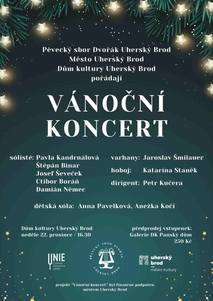 Vánoční koncert Pěveckého sboru Dvořák